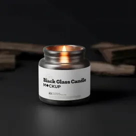 Black Glass Candle 4